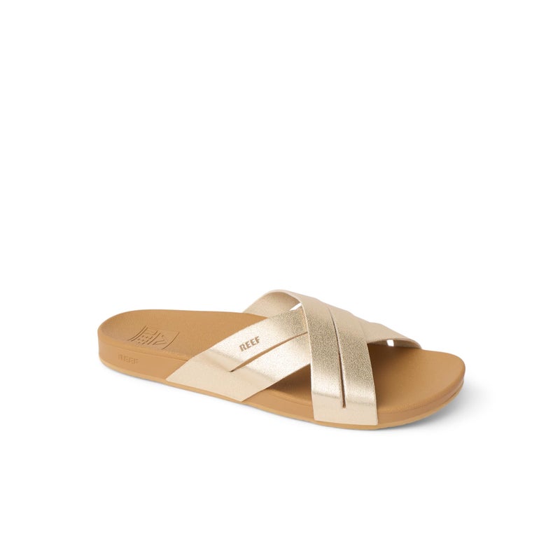 Reef Cushion Spring Bloom Womens Fashion Slide Sandal, Ultra Soft Cushion Footbed, Champagne, 8 - Image 2